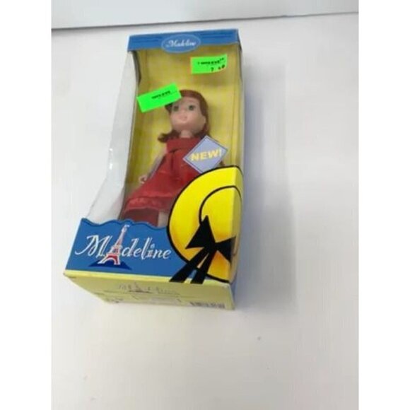 Madeline Poseable Doll Holiday Red Dress  2003 Learning Curve PARIS READ 8 inch - Picture 2 of 13